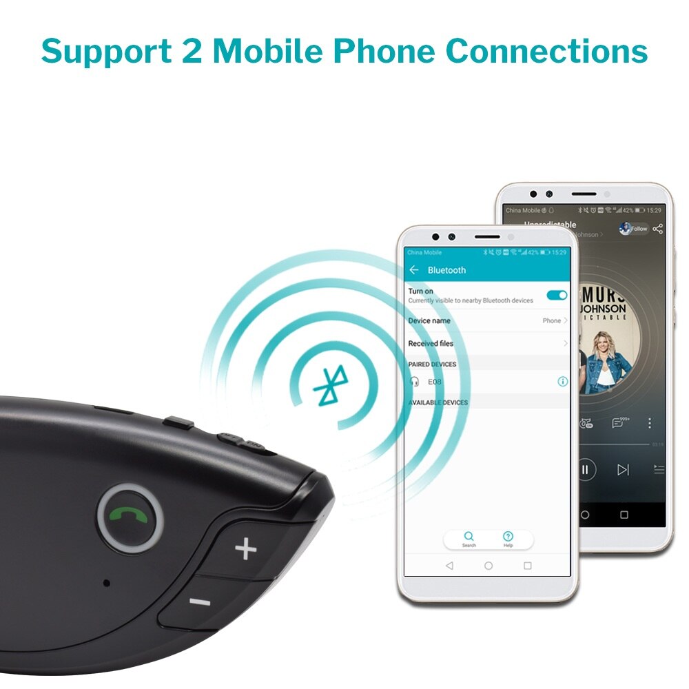 Ασύρματο Μαγνητικό Ηχείο Bluetooth - Μεγάφωνο Αυτοκινήτου Ανοιχτής Ακρόασης 2 Συσκευών - BT SpeakerPhone